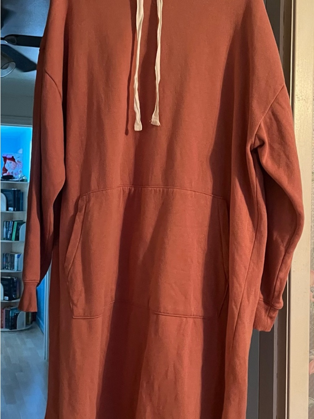 Women’s Oversized Rust Hoodie Sweatshirt Dress